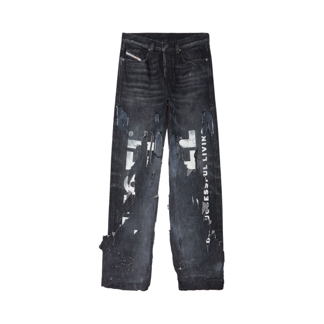 디젤 2010 D-맥스 007Q7 스트레이트 진 블랙 다크 그레이(Diesel 2010 D-Macs 007Q7 Straight Jeans Black Dark Grey) - 1