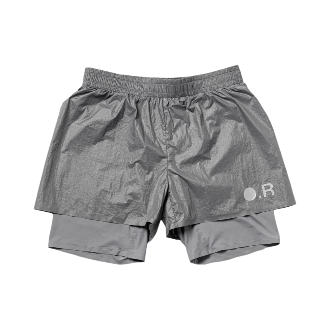 옵티미스틱 러너스 글로시 나일론 쇼츠 다크 그레이