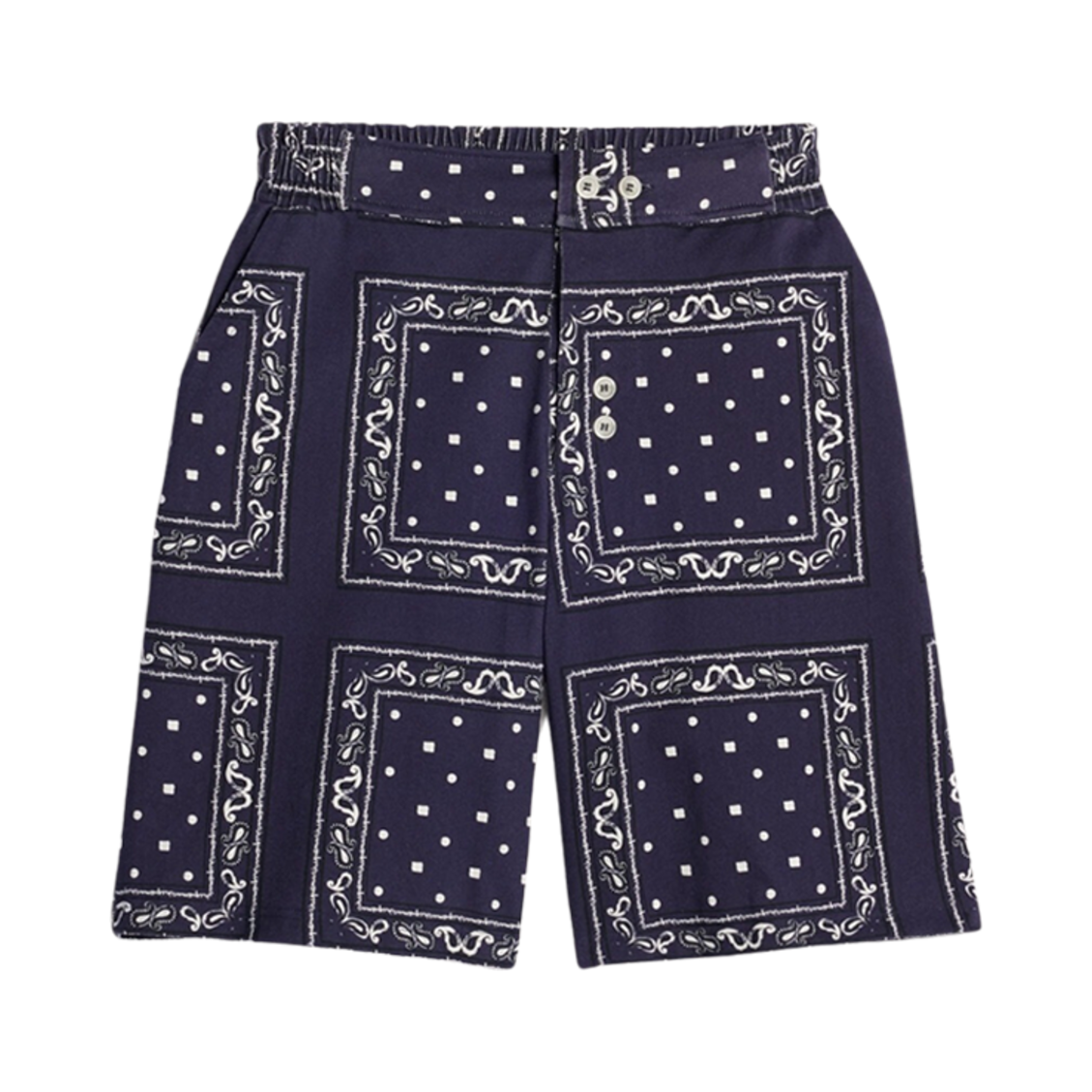 235JS090-2099-3CM Jacquemus Le Short Pingo Paisley Shorts Print Bandana Navy Shorts