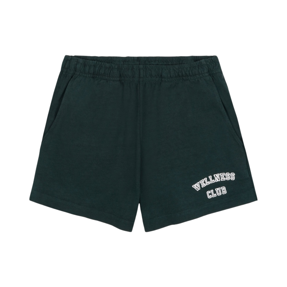 SH874FO (W) Sporty & Rich Wellness Club Flocked Disco Short Forest White