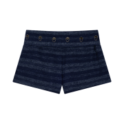 Puree Piercing Belted Micro Shorts Navy