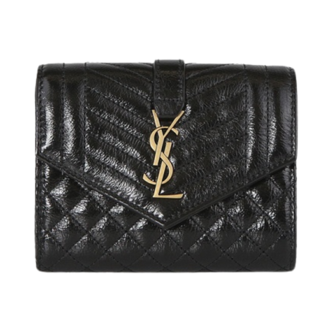 생로랑 엔벨로프 컴팩트 트라이 폴드 월렛 블랙(Saint Laurent Envelope Compact Tri Fold Wallet Black) - 1