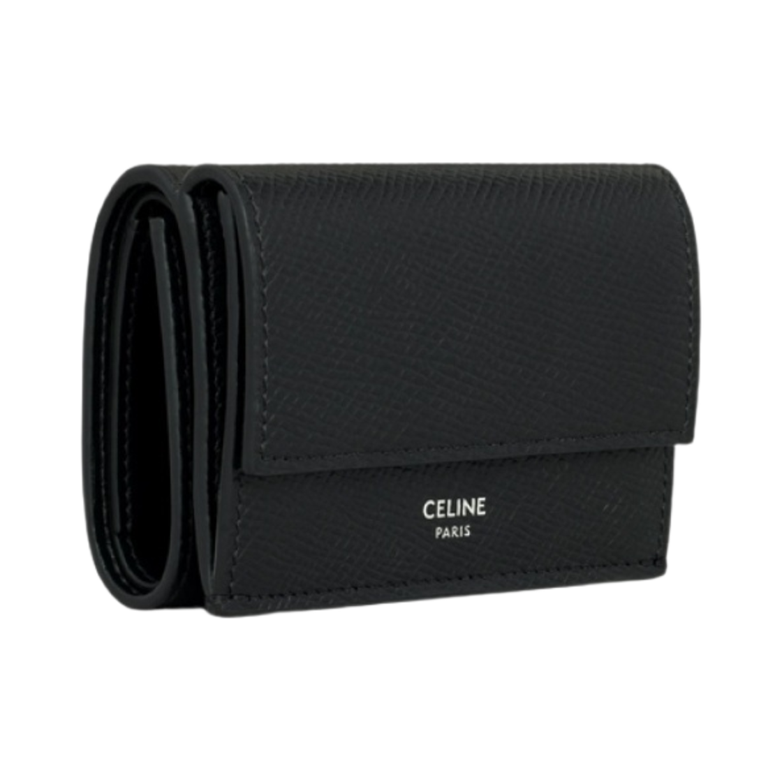 셀린느 그레인드 카프스킨 폴드 컴팩트 지갑 블랙(Celine Folded Compact Wallet in Grained Calfskin Black) - 2