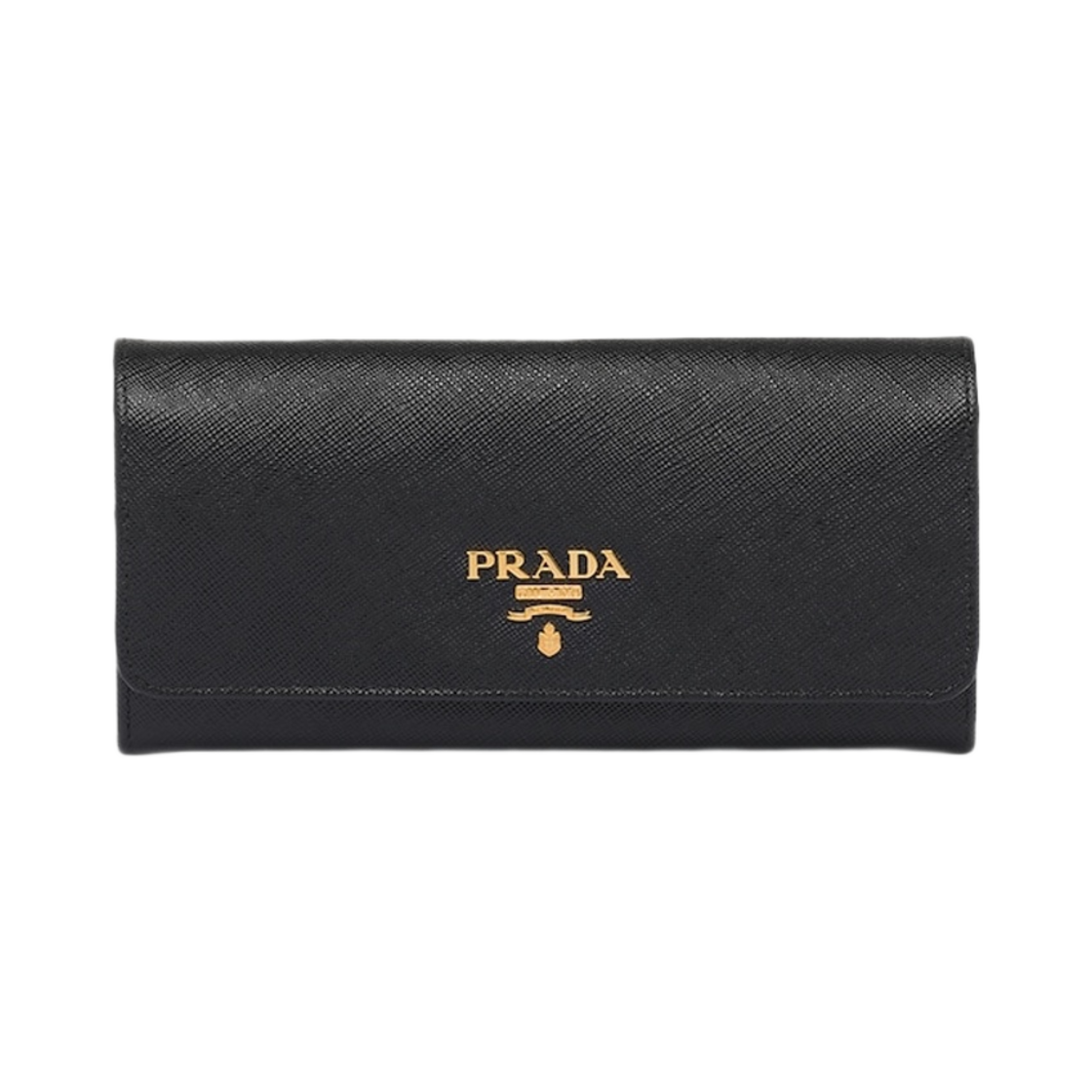 프라다 라지 사피아노 레더 월렛 블랙 히비스커스(Prada Large Saffiano Leather Wallet Black Hibiscus) - 1