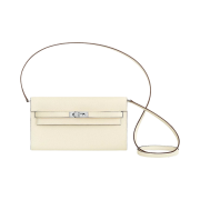 Hermes Kelly Classic To Go Verso Wallet Epsom & Palladium Nata Jaune Poussin
