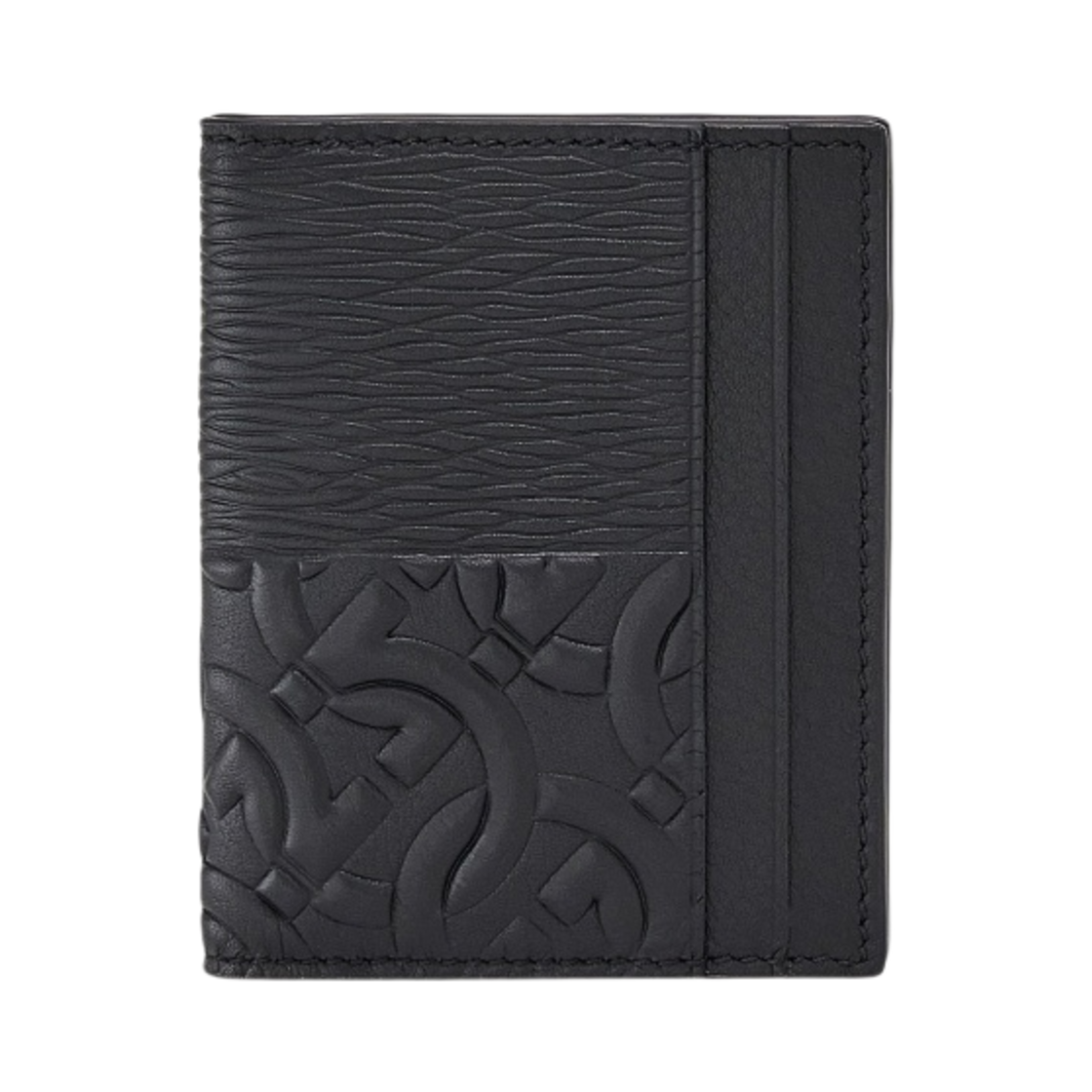 페라가모 엠보스 레더 크레딧 카드 홀더 블랙(Ferragamo Embossed Leather Credit Card Holder Black) - 1