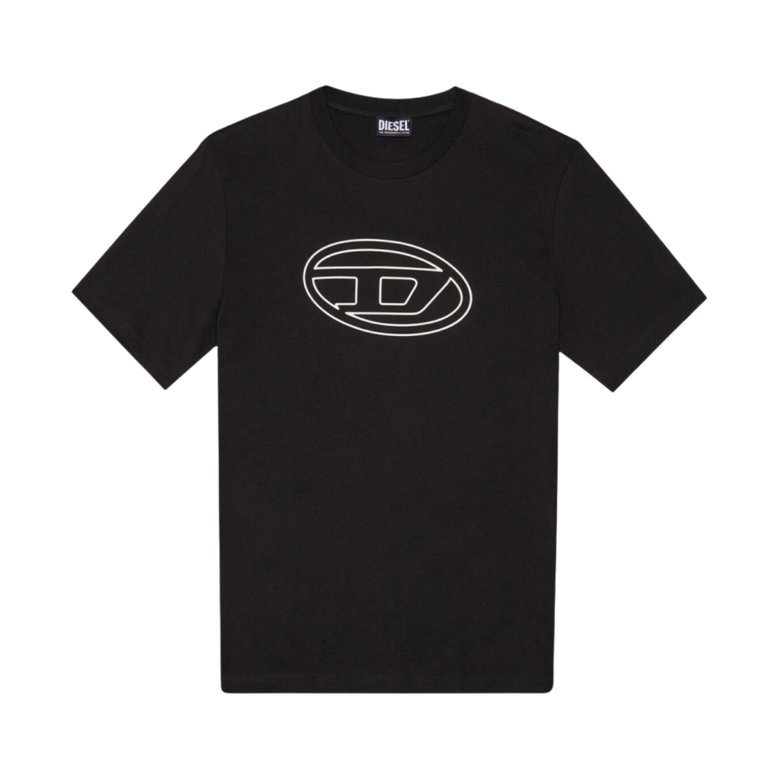 디젤 T-저스트-빅오발 빈티지 코튼 저지 티셔츠 블랙(Diesel T-Just-Bigoval Vintage Cotton Jersey T-Shirt Black)