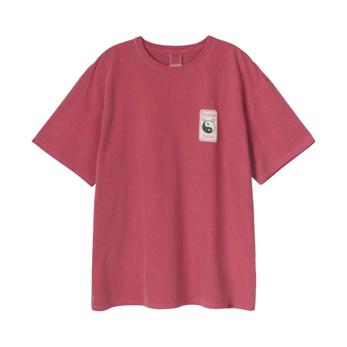 더바이닐하우스 피그먼트 인양 티셔츠 레드
