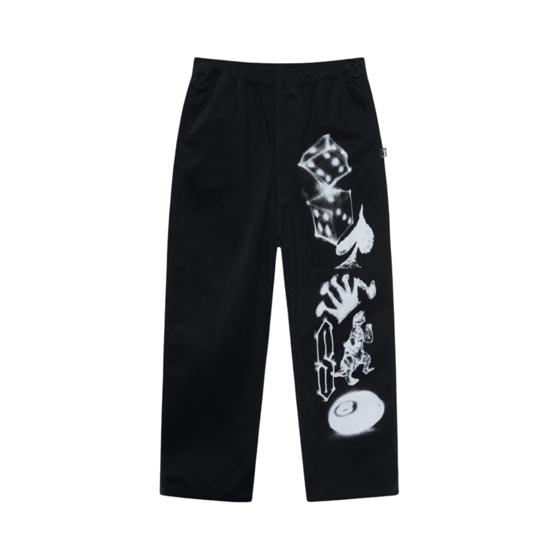 116622 Stussy Airbrush Icon Beach Pants Black