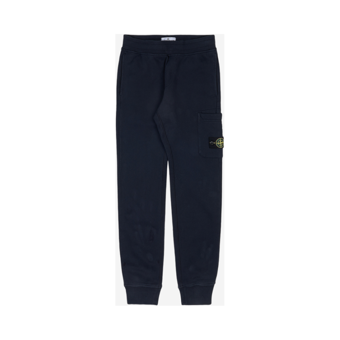 791661520-V0020 (Kids) Stone Island 61520 Garment Dyed Cotton Fleece Cargo Sweatpants Navy Blue - 23FW
