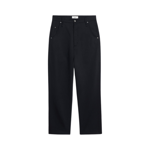 아미 와이드 레그 테이퍼드 핏 코튼 트라우저 블랙 | AMI | KREAM 아미 와이드 레그 테이퍼드 핏 코튼 트라우저 블랙 | AMI | KREAM