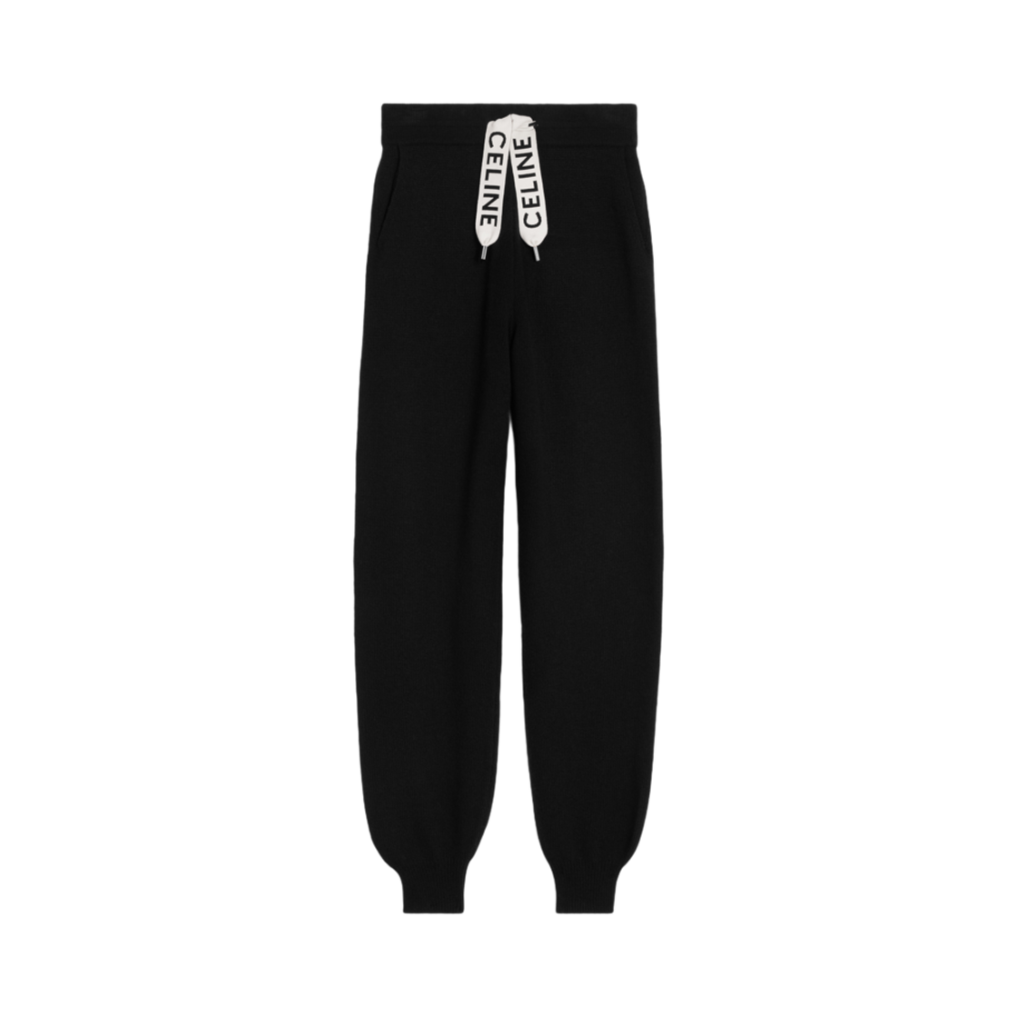 셀린느 트랙 팬츠 캐시미어 울 블랙