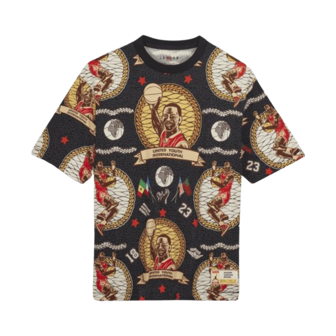 DJ9768-010 Jordan x Maison Chateau Rouge T-Shirt Black Sail Orange - US/EU