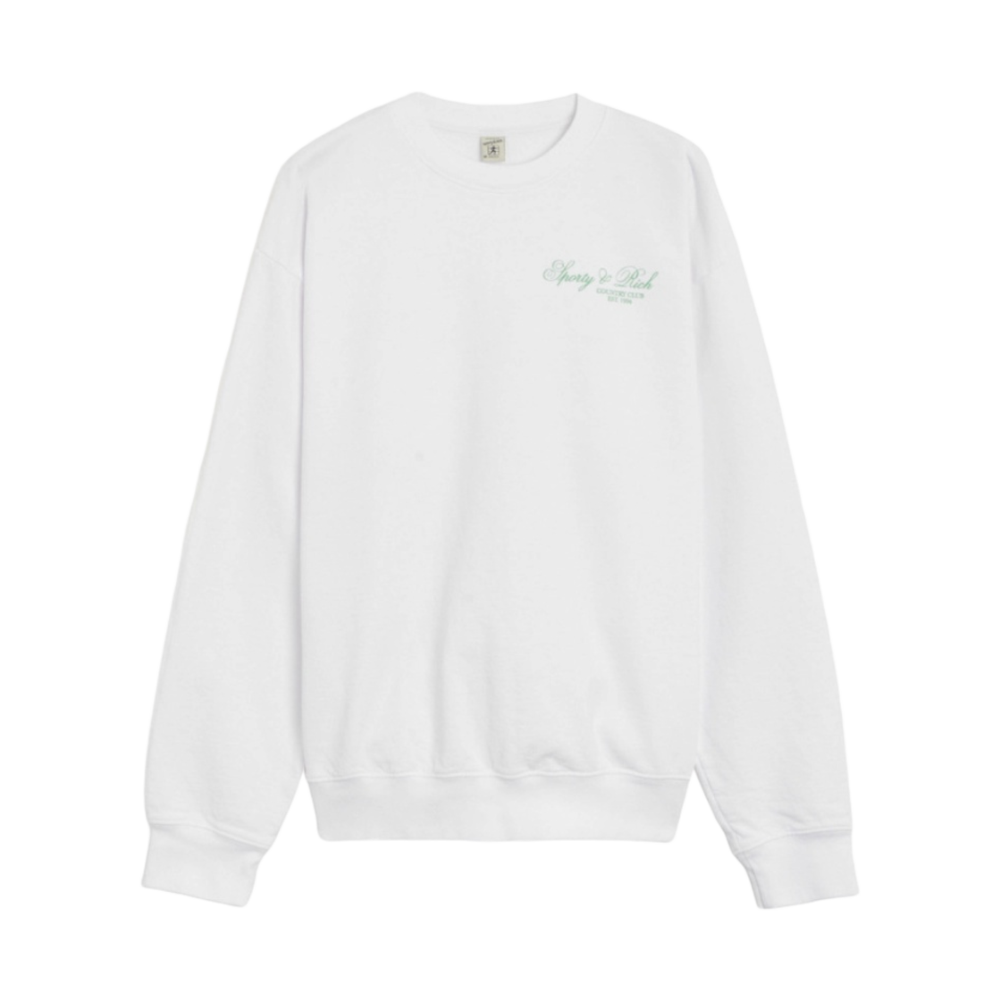 CR864WH Sporty & Rich Villa Crewneck White Jade