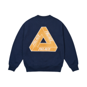 Palace Chenille Tri-Ferg Crew Navy - 24FW