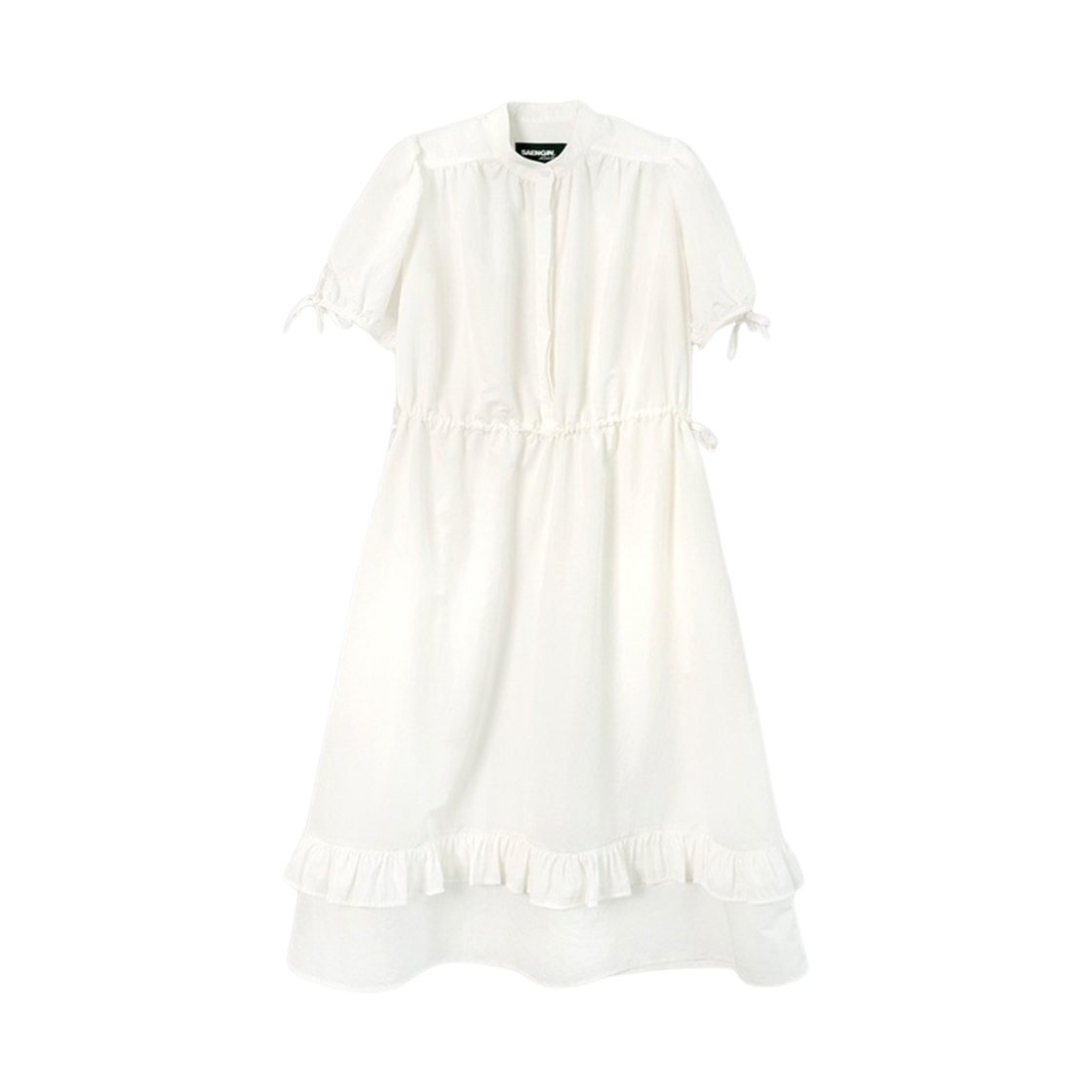 23SMDR001 Saenginstudios Romantic Shirring Dress White