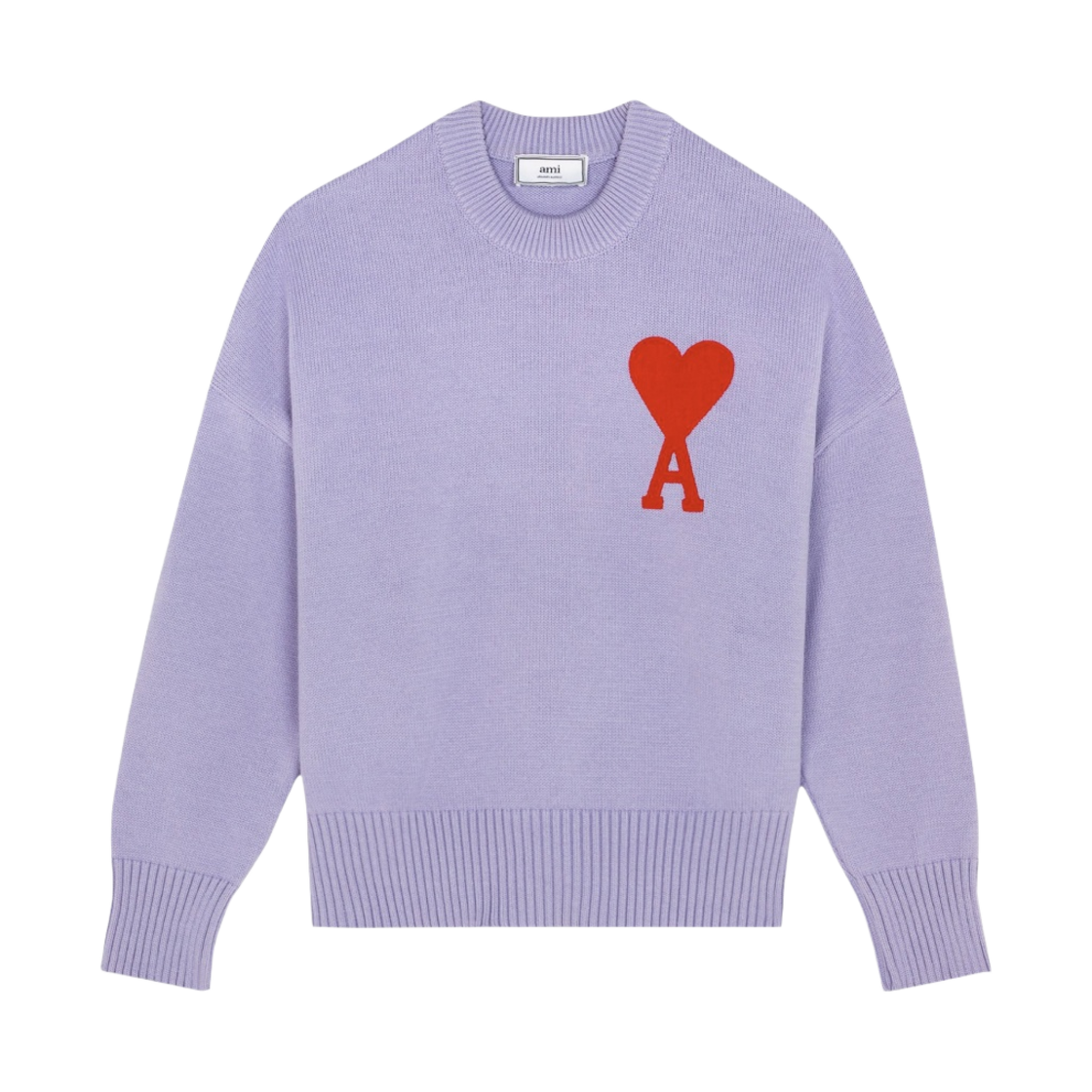아미 빅 하트 로고 오버사이즈 스웨터 라일락(AMI de Coeur Oversize Sweater Lilac) - 1