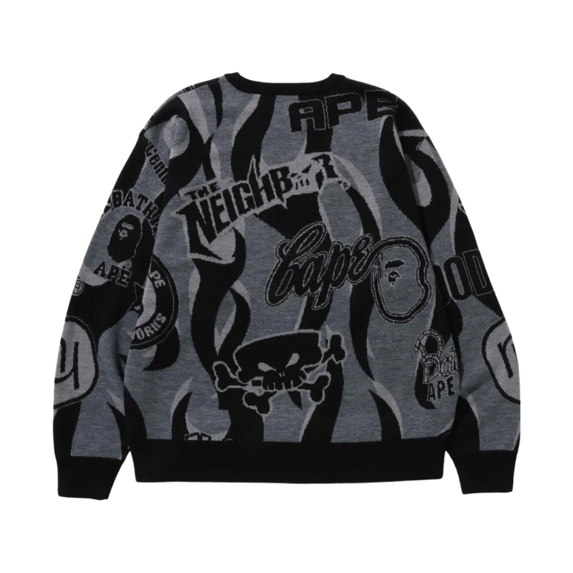 베이프 x 네이버후드 릴렉스드 핏 니트 블랙(BAPE x Neighborhood Relaxed Fit Knit Black) - 2