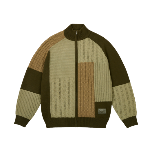 Palace パレス PATCHWORK ZIP KNIT WHITE Palace パレス PATCHWORK ZIP KNIT WHITE Palace Patchwork Zip Knit