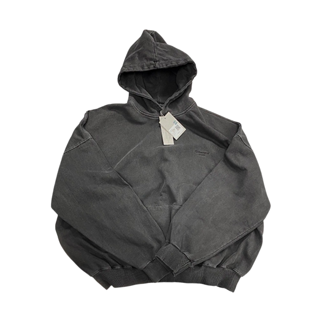 언더마이카 무.08 안티 Fxxking 로고 플레이 오버사이즈 피그먼트 후디 그레이(Undermycar Mu.08 Anti Fxxking Logo Play Oversized Pigment Hoodie Gray)