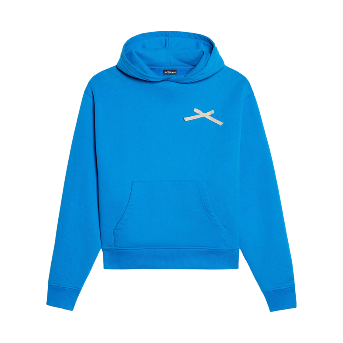 자크뮈스 르 후드 노드 보우 로고 후드 블루(Jacquemus Le Hoodie Noeud Bow Logo Hoodie Blue) - 1