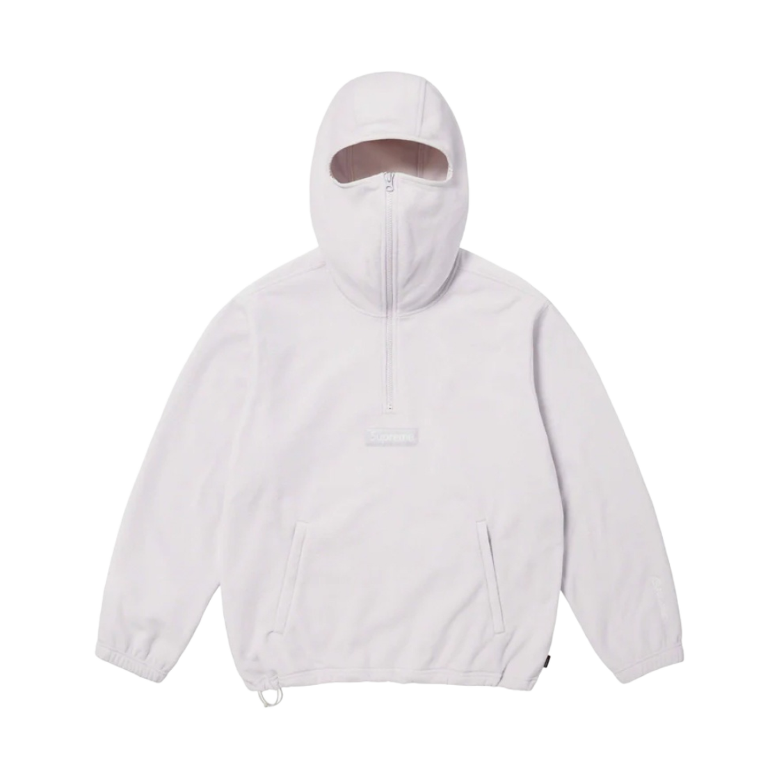 슈프림 폴라텍 페이스마스크 하프 집 후드 스웨트셔츠 라이트 그레이 - 23FW