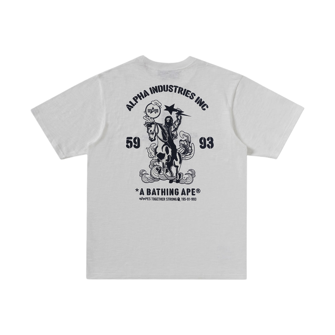베이프 x 알파 인더스트리 티셔츠 화이트