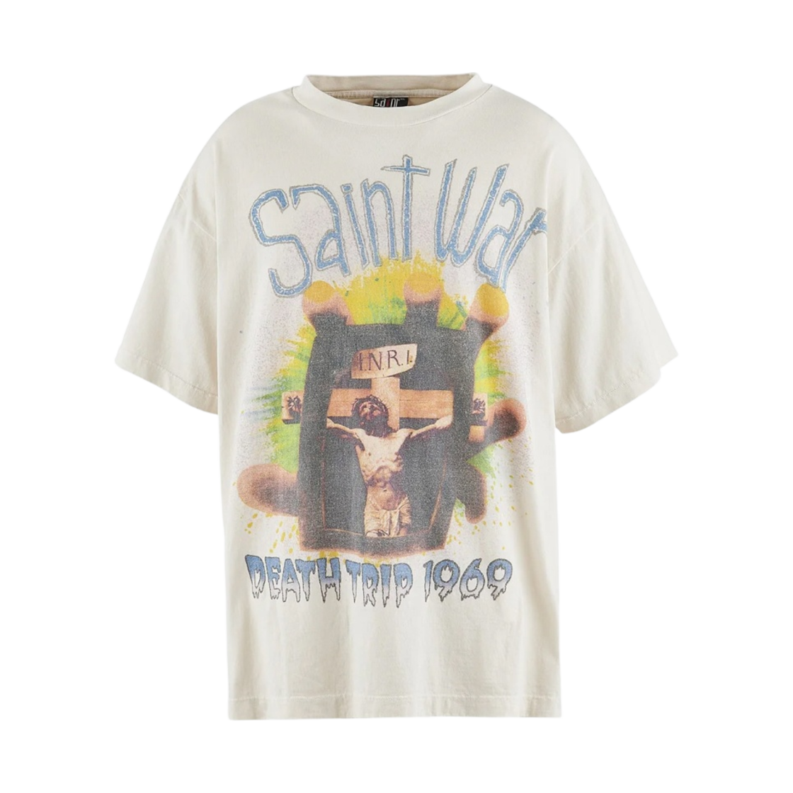 세인트 마이클 세인트 워 숏슬리브 티셔츠 화이트(Saint Mxxxxxx Saint War S/S T-Shirt White)