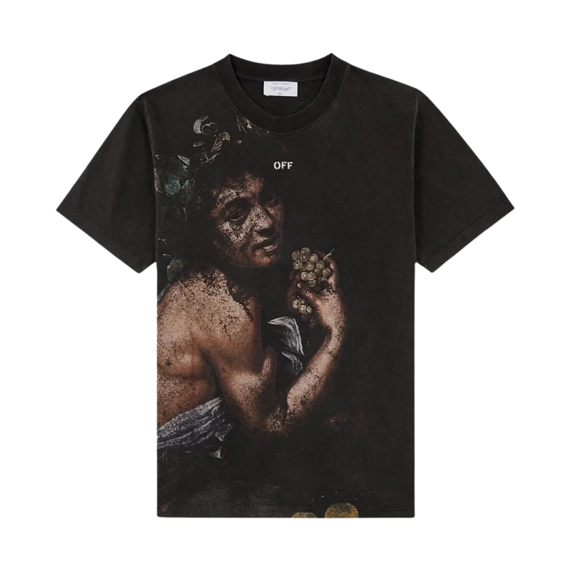 OMAA027F23JER0051084 Off-White Bacchus Slim S/S T-Shirt Black