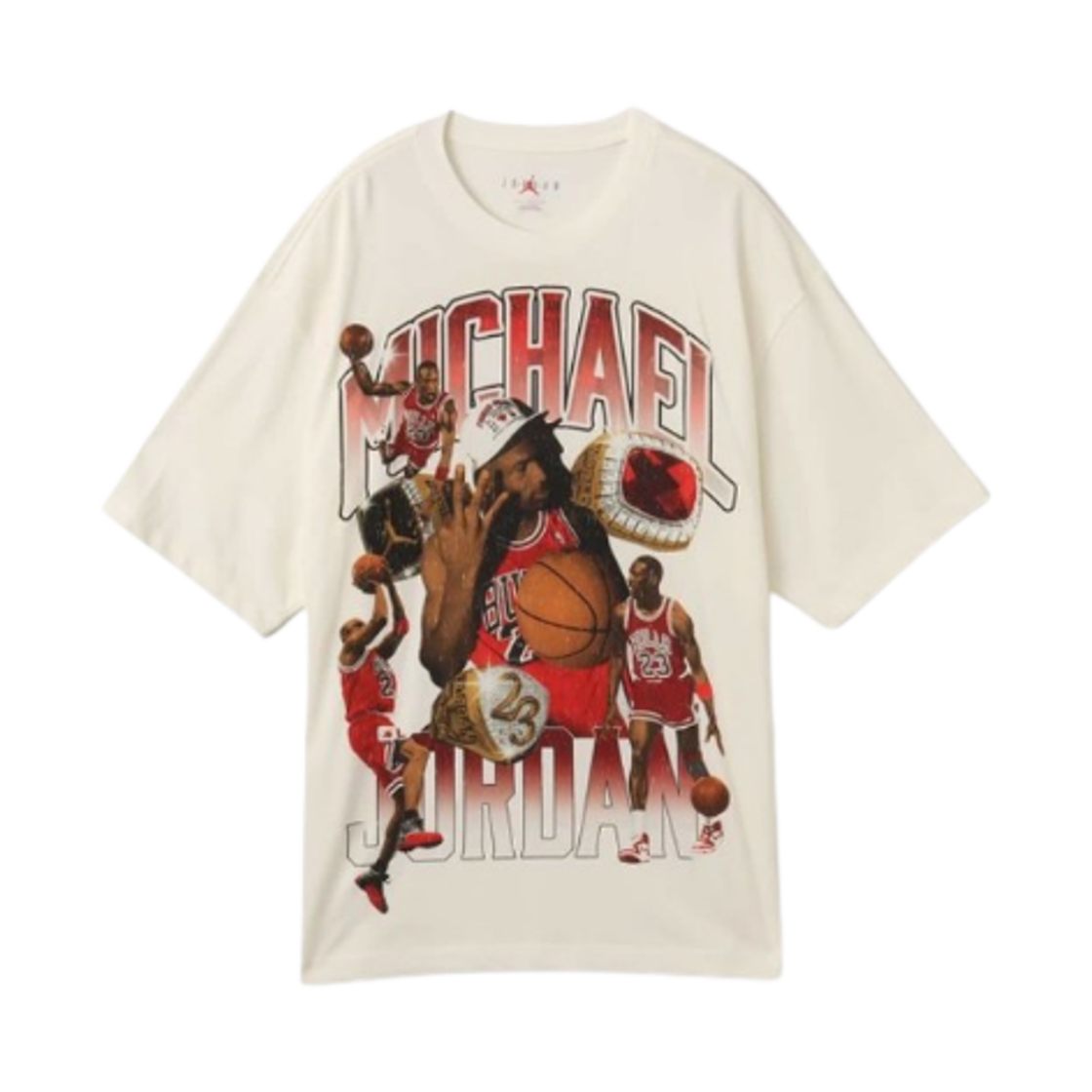 HM7131-133 Jordan Flight Essentials Oversized T-Shirt Sail Varsity Red - Asia - 대표 이미지 #1