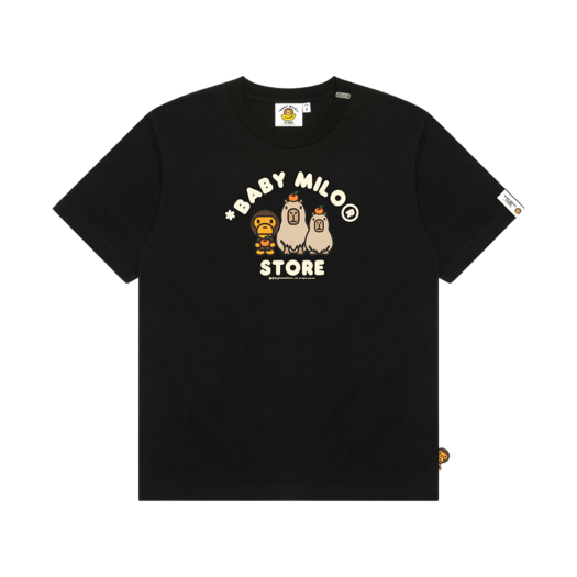 0MXTEW0438XXO (W) BAPE Milo Regular Fit T-Shirt Black