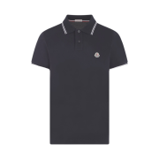 Moncler Logo Polo Shirt Navy Blue - 23SS