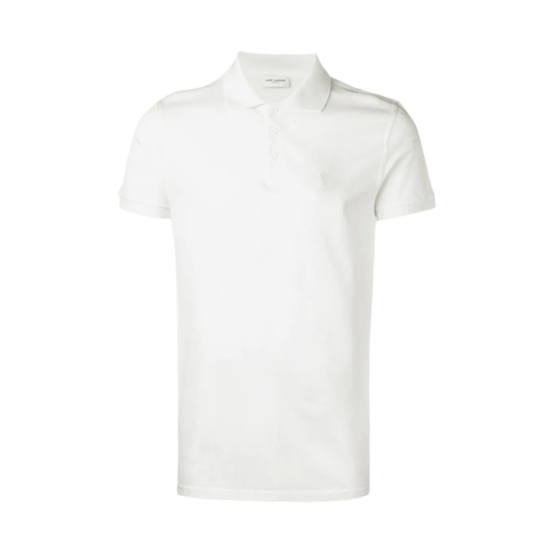 생로랑 카산드라 코튼 피케 폴로 셔츠 화이트(Saint Laurent Cassandre Polo Shirt in Cotton Pique White)