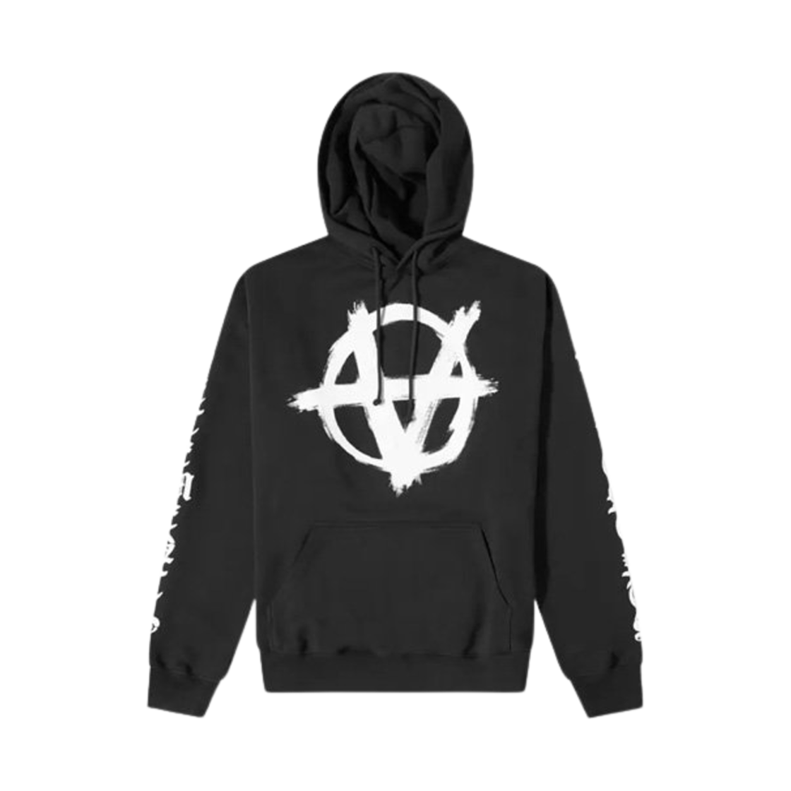 베트멍 더블 아나키 로고 후드 블랙 화이트(Vetements Double Anarchy Logo Hoodie Black White)