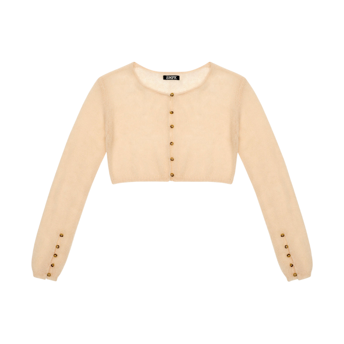(W) 에스엠에프케이 와일드월드 스트레이 울 니트 가디건 위트((W) SMFK Wildworld Stray Wool Knitted Cardigan Wheat) - 1