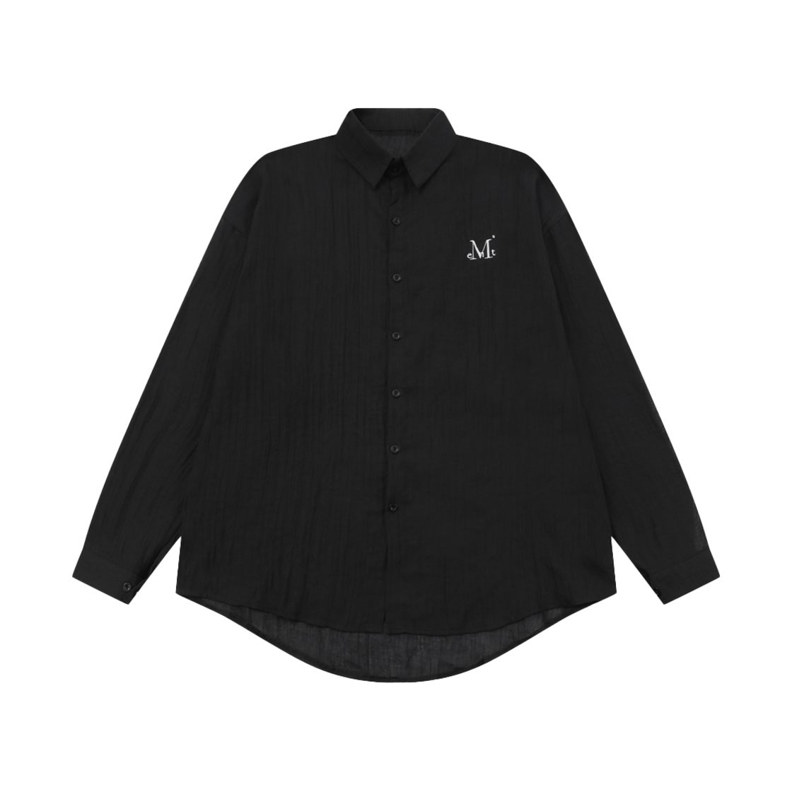 무센트 루즈핏 시스루 셔츠 블랙(MUCENT Loose-Fit See Through Shirt Black) - 1