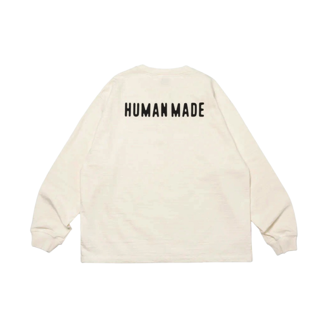 휴먼 메이드 오버사이즈 헨리넥 롱슬리브 티셔츠 화이트 | Human Made