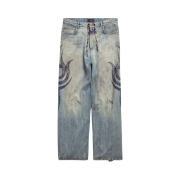 Balenciaga Y2K Stretched Knee Baggy Pants Light Blue