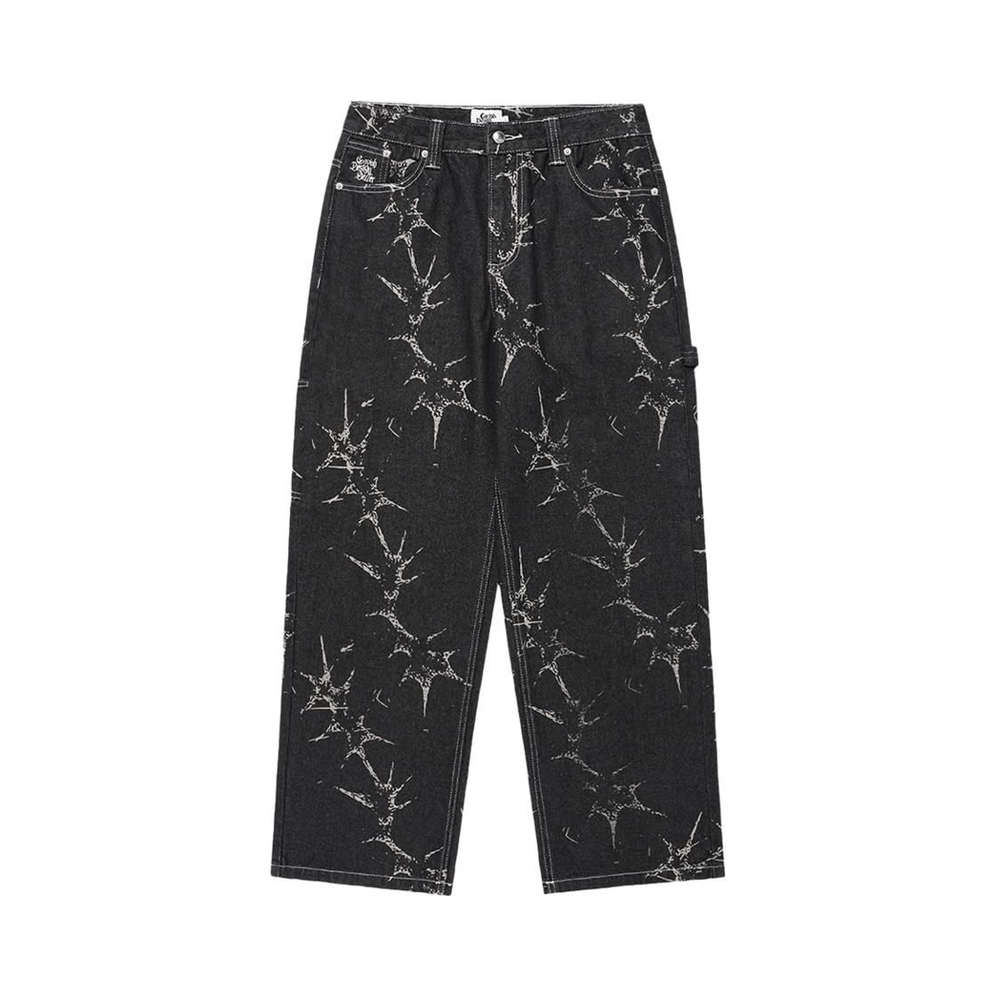 카비시 프린티드 카펜터 데님 팬츠 블랙(CAVISH Printed Carpenter Denim Pants Black)