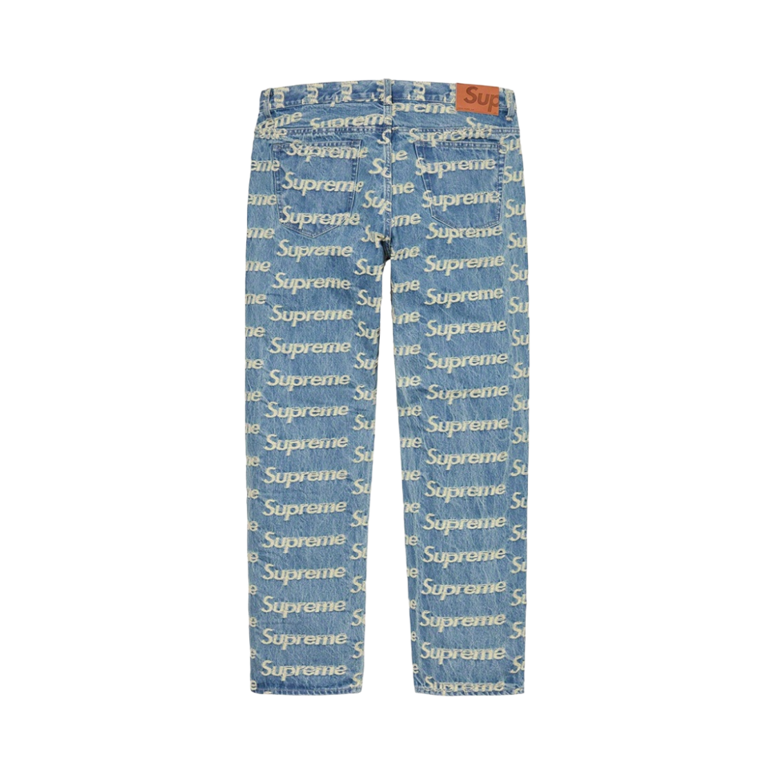 슈프림 프레이드 로고 레귤러 진 블루 - 21SS(Supreme Frayed Logos Regular Jean Blue - 21SS) - 2