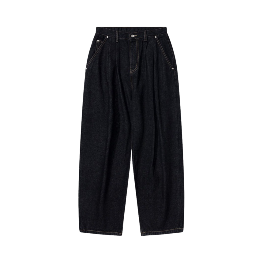 RD100600BK RDVZ Deep Tuck Point Denim Pants Black