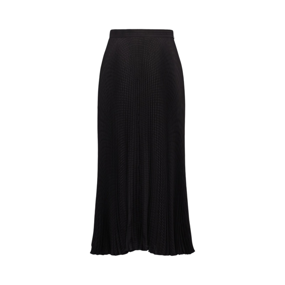 (W) 프라다 자카드 크레이프 드 신 미디 스커트 블랙((W) Prada Jacquard Crepe De Chine Midi Skirt Black) - 1