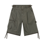 [더블적립] ETCE Layered Cargo Shorts Khaki