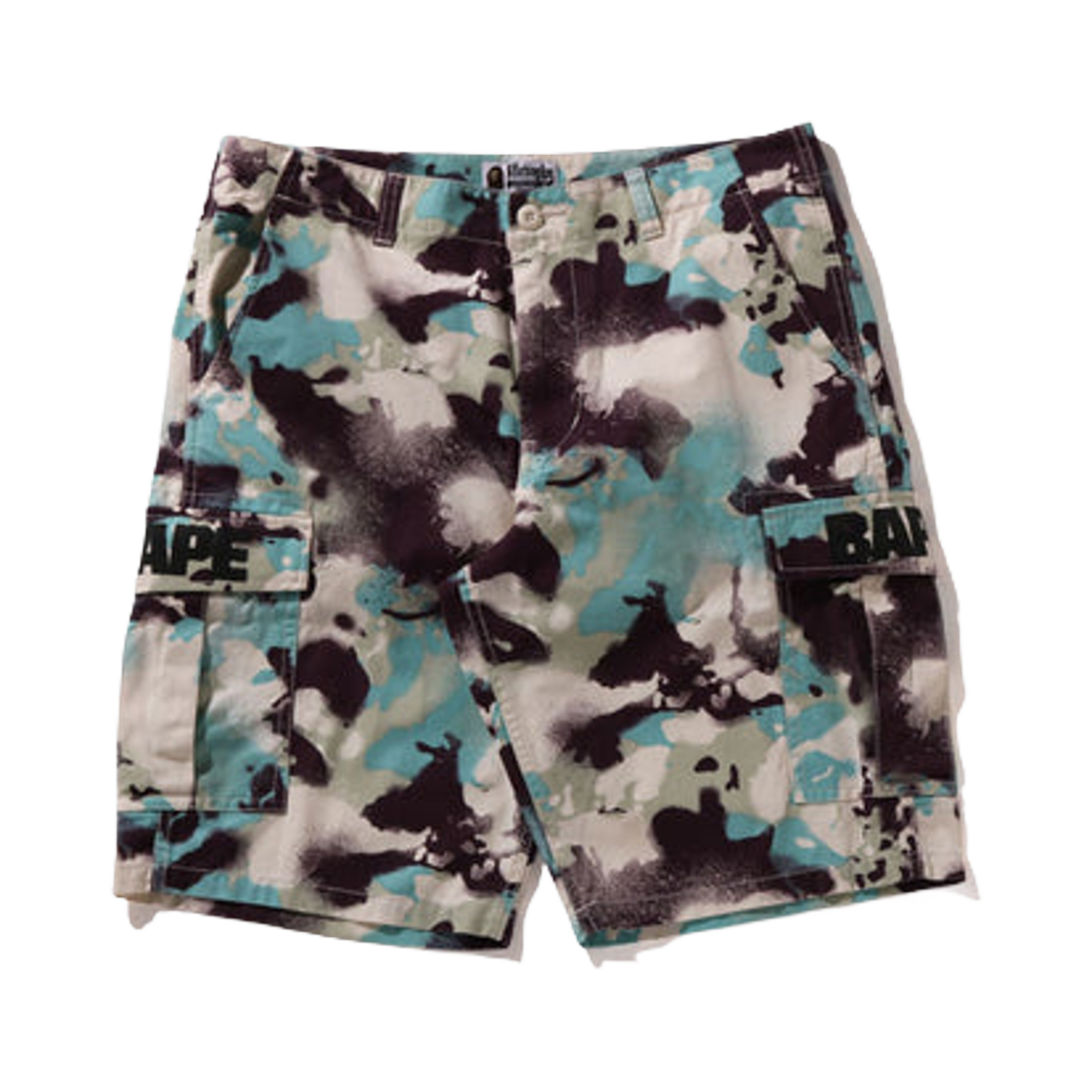 - BAPE Map Camo Regular Fit Cargo Shorts Multi