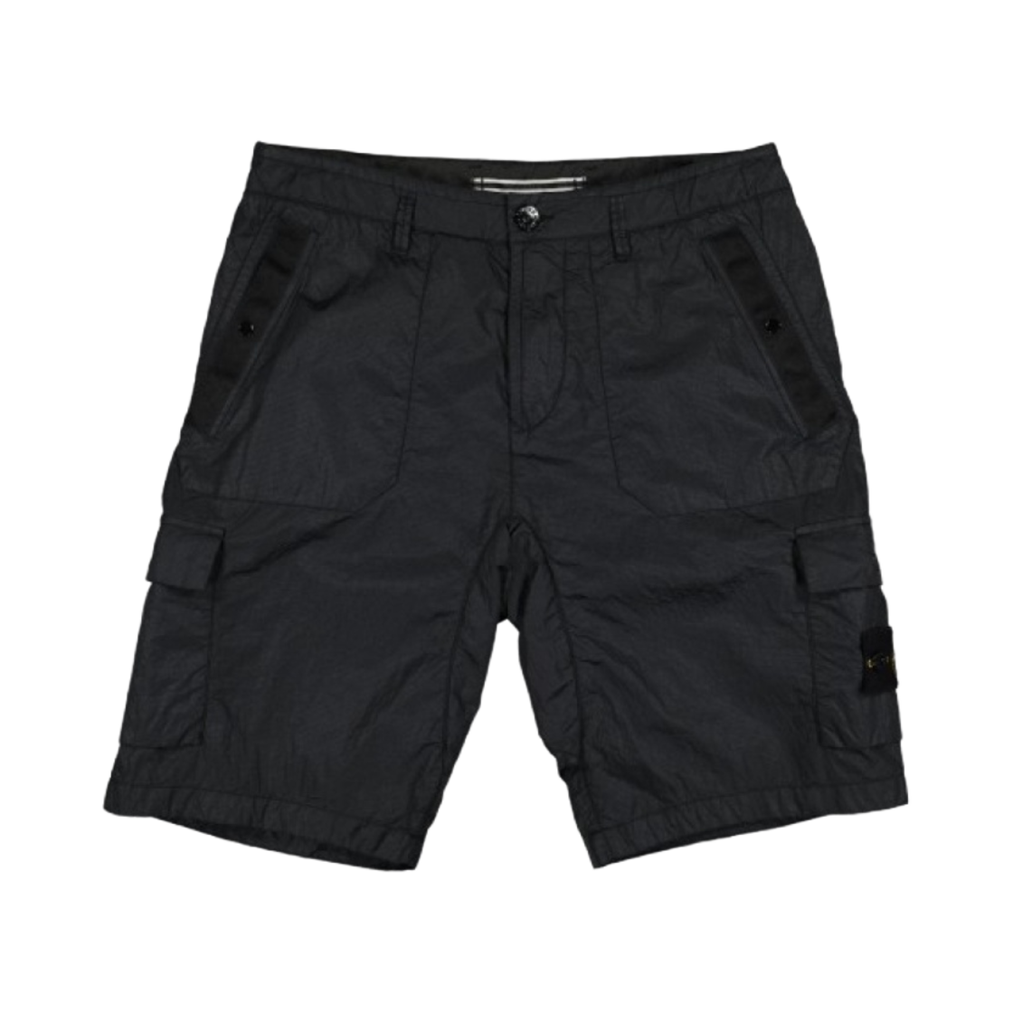 스톤 아일랜드 L1029 시어서커 카고 버뮤다 쇼츠 블랙 - 20SS