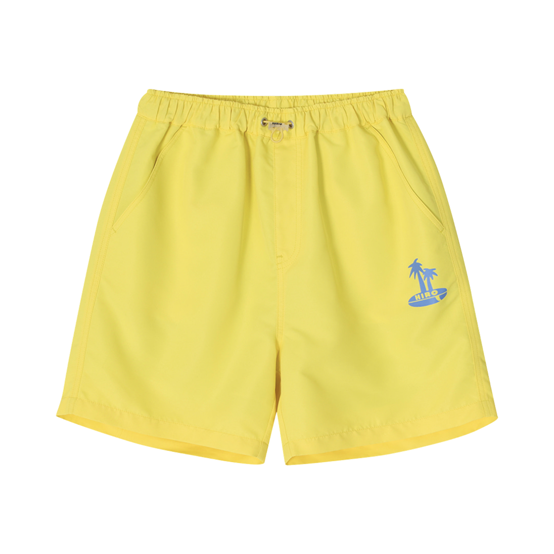 (키즈) 히로 서핑 로고 쇼츠 옐로우((Kids) Hiro Surfing Logo Shorts Yellow)