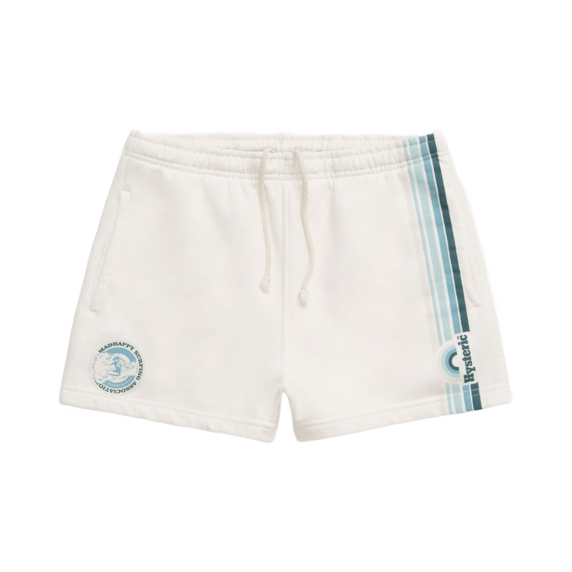 (W) 히스테릭 글래머 x 매드해피 라이트 웨이트 플리스 쇼츠 화이트((W) Hysteric Glamour x Madhappy Light Weight Fleece Short White) - 1