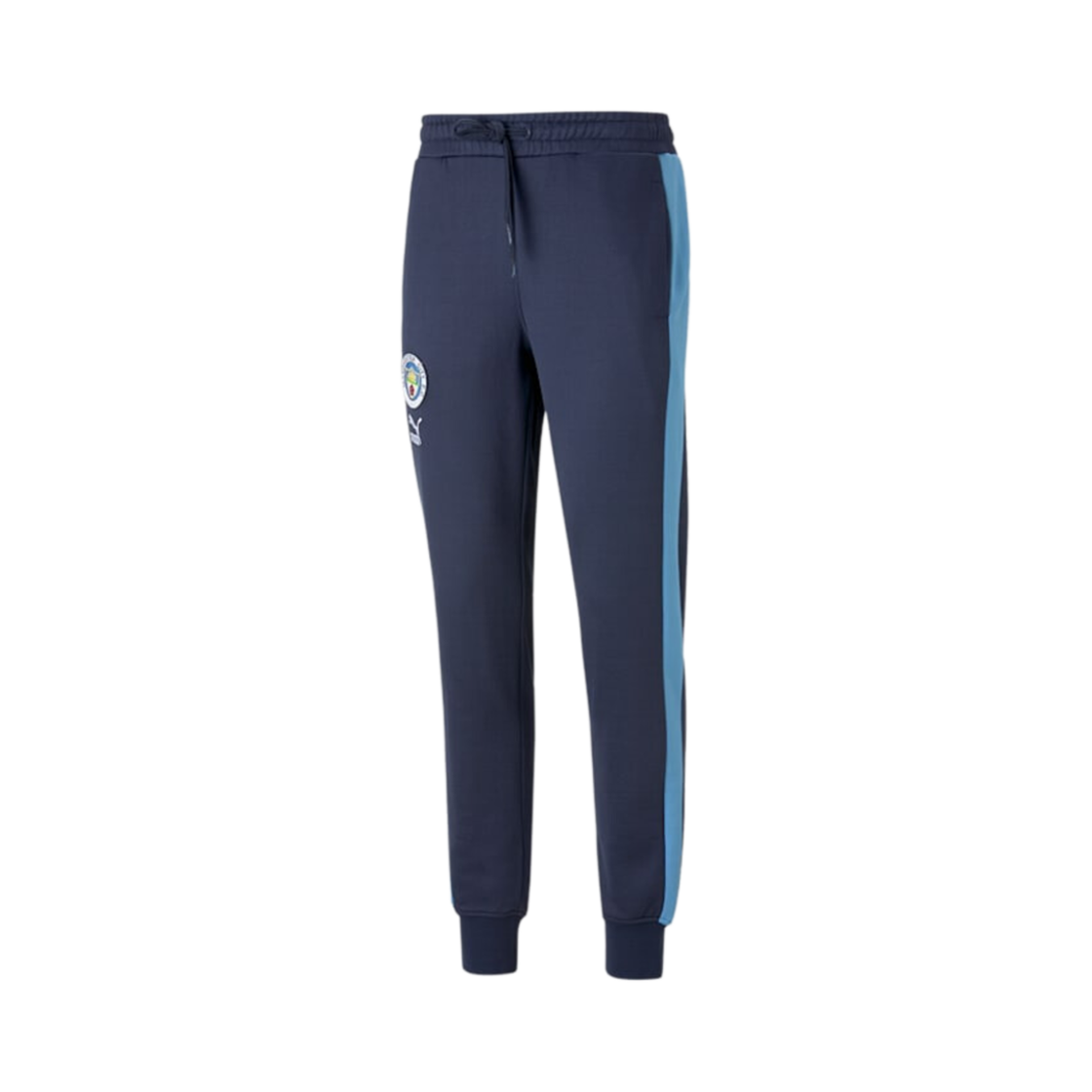 769497-02 Puma Manchester City F.C. Football Heritage T7 Track Pants Navy Team Light Blue