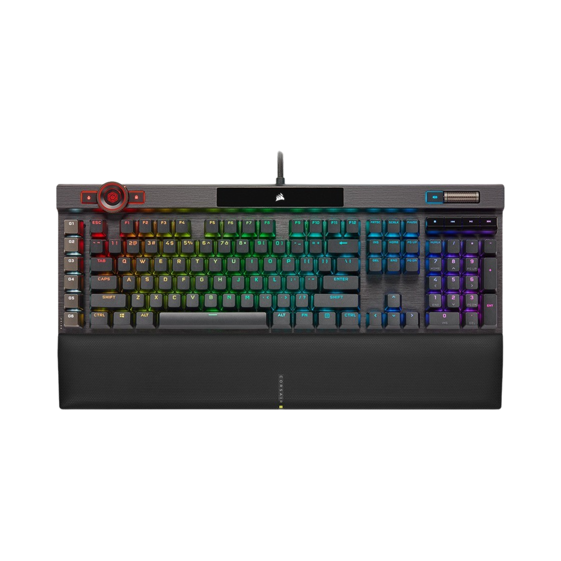 커세어 K100 RGB PBT 기계식 키보드 은축 (영문자판)(CORSAIR K100 RGB PBT Mechanical Gaming Keyboard SPEED (English))