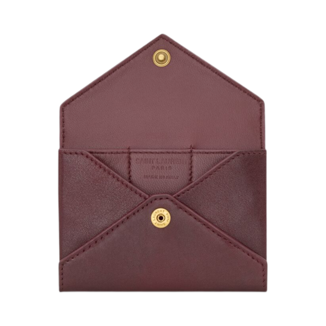 생로랑 레터 월렛 레더 핫 와인(Saint Laurent Letter Wallet in Leather Hot Wine) - 4